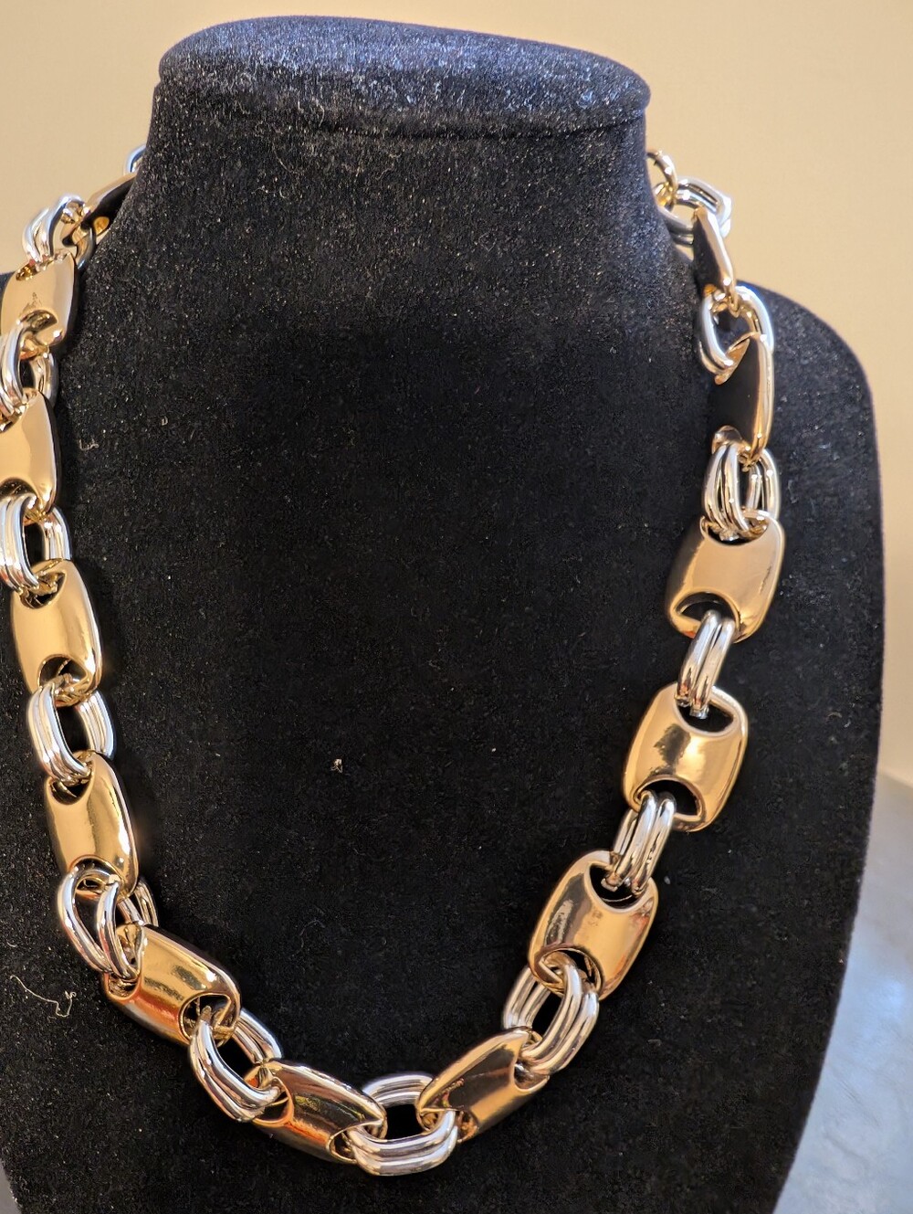 Nordstrom Gold-and Silver Tone Chunky Link Necklace